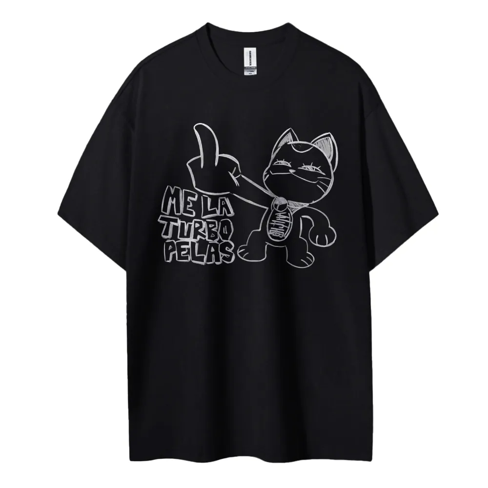 Coffee Tea Or Me - Dandadan T-Shirt Anime Cat Middle Finger