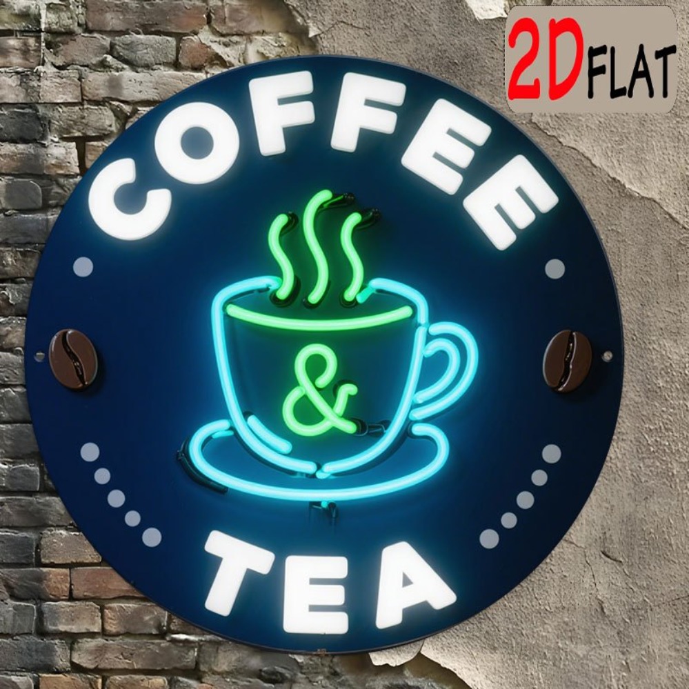 Round Metal Tin Sign Coffee &  - огляд і ціна Coffee Tea Neon Sign