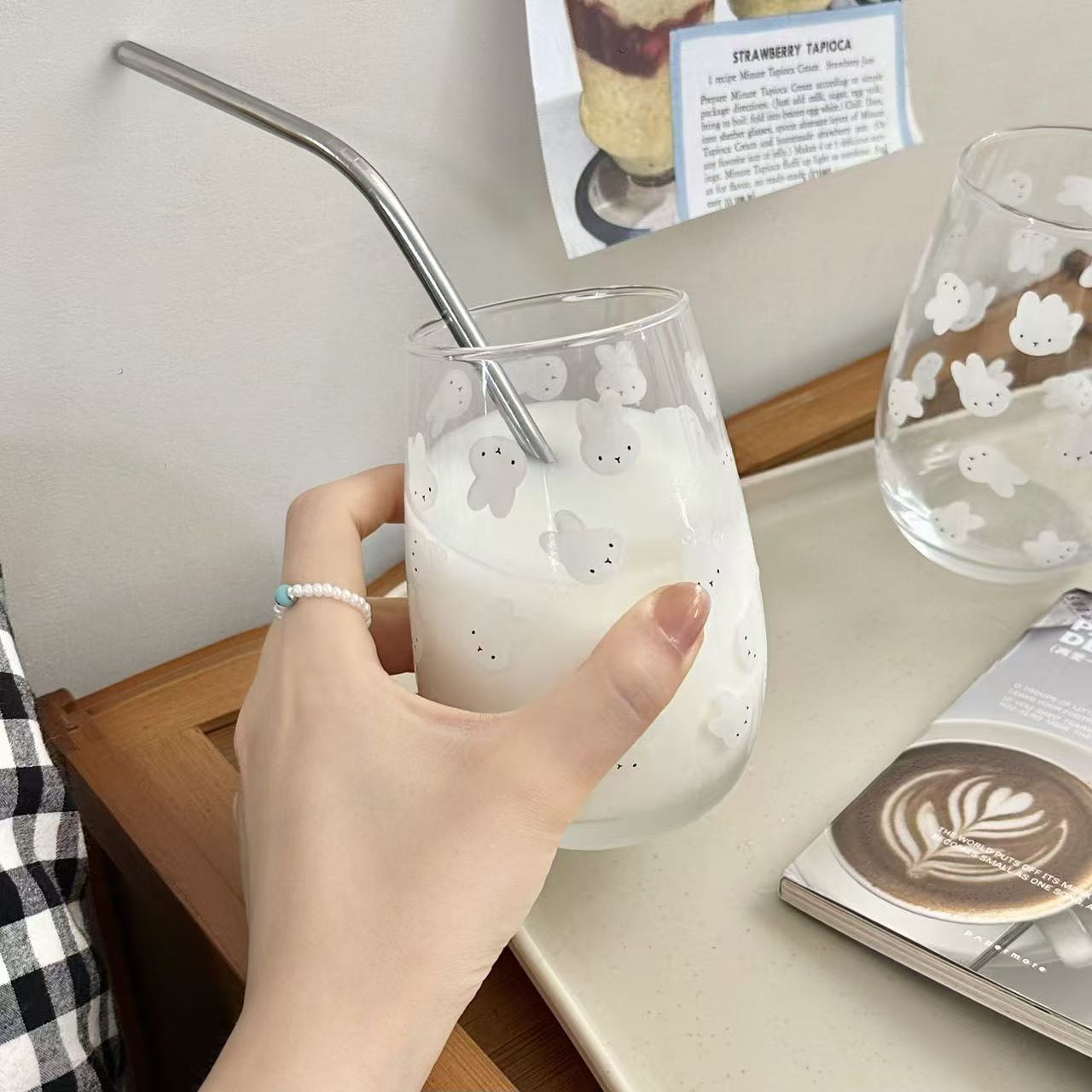 Cute Miffy Rabbit Printed Glas - огляд і ціна Coffee And Tea Glass
