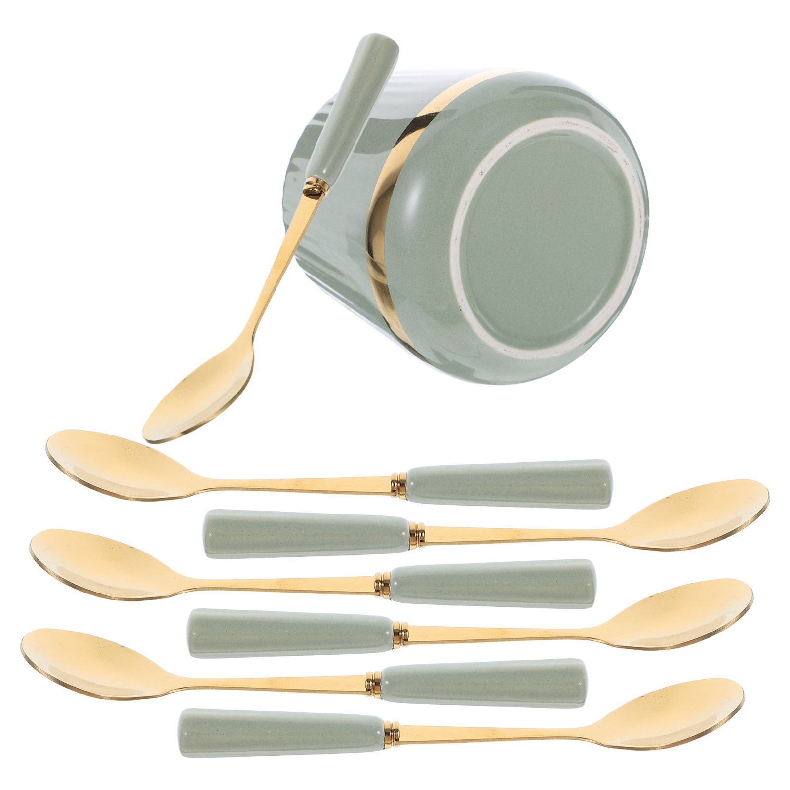7Pcs Light Luxury Stainless St - огляд і ціна Coffee Tea Spoon