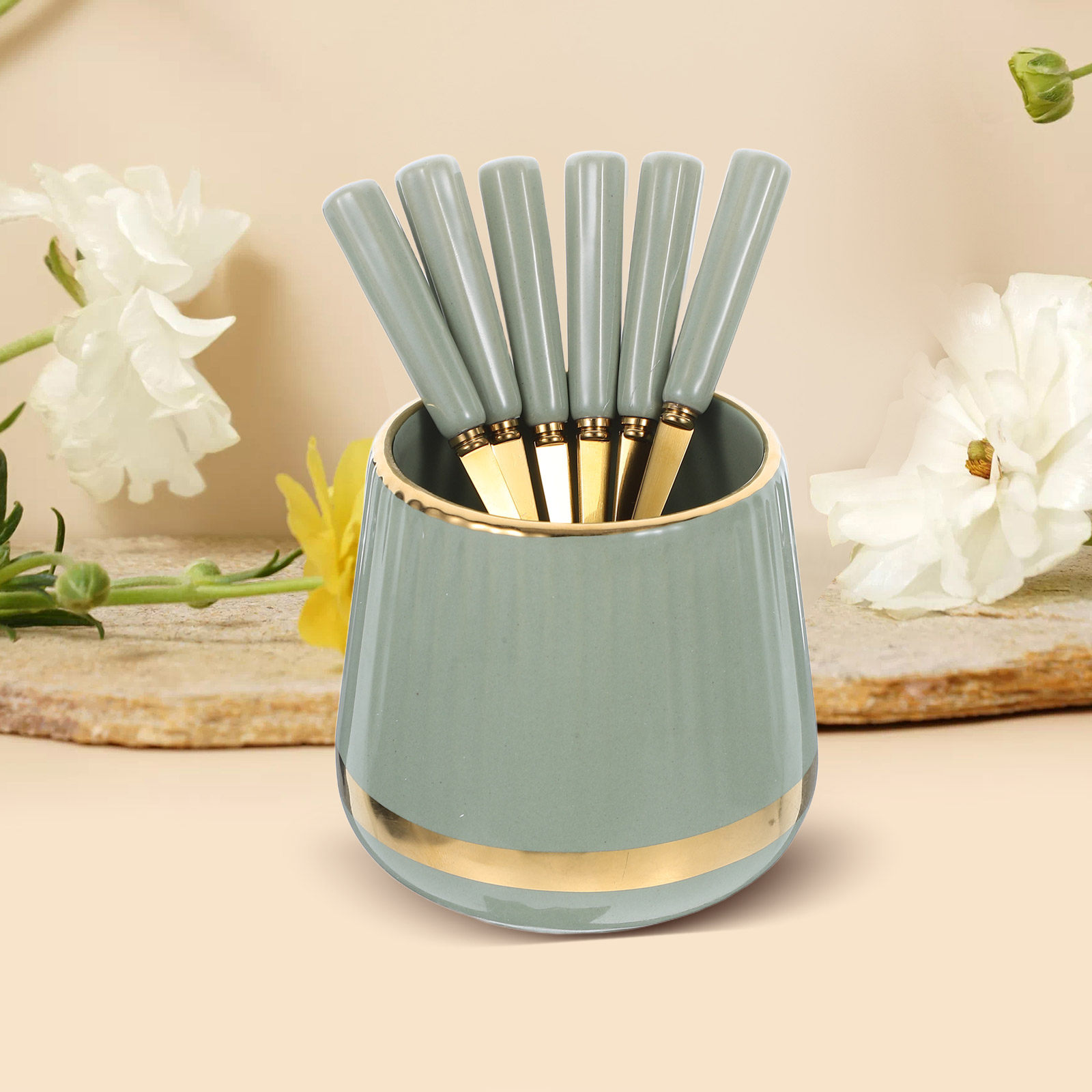 7Pcs Light Luxury Stainless St - огляд і ціна Coffee Tea Spoon