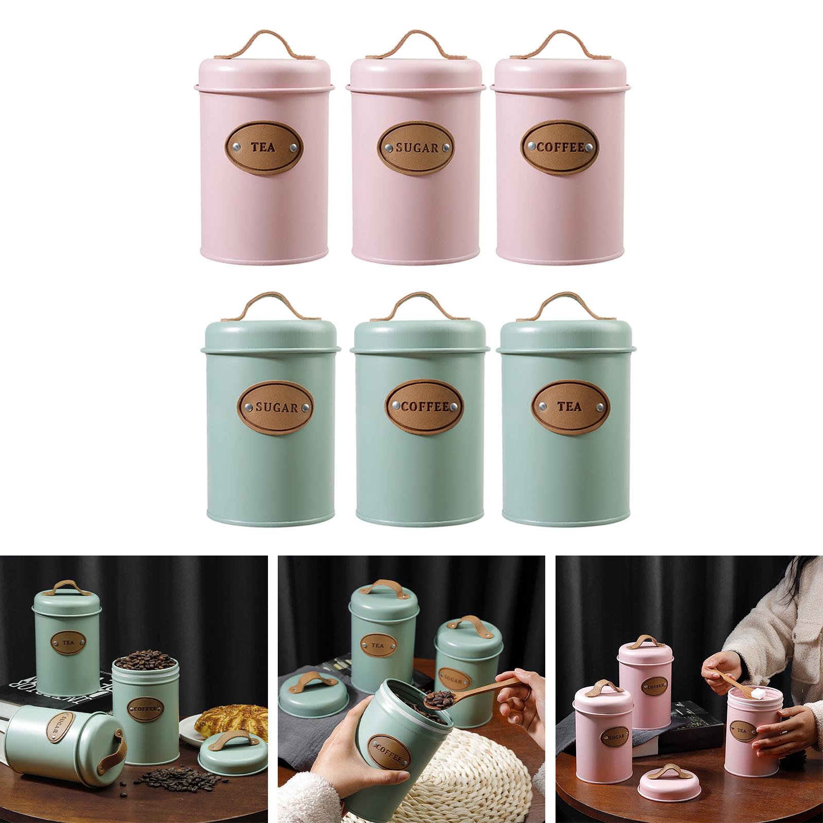 3-Piece Multipurpose Kitchen C - огляд і ціна Coffee Tea Sugar Container Set