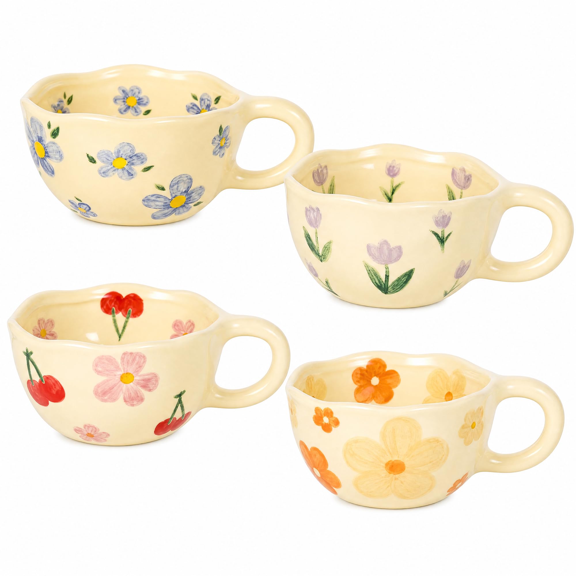 4 Pack Cute Hand Painted Flora - огляд і ціна Coffee X Tea