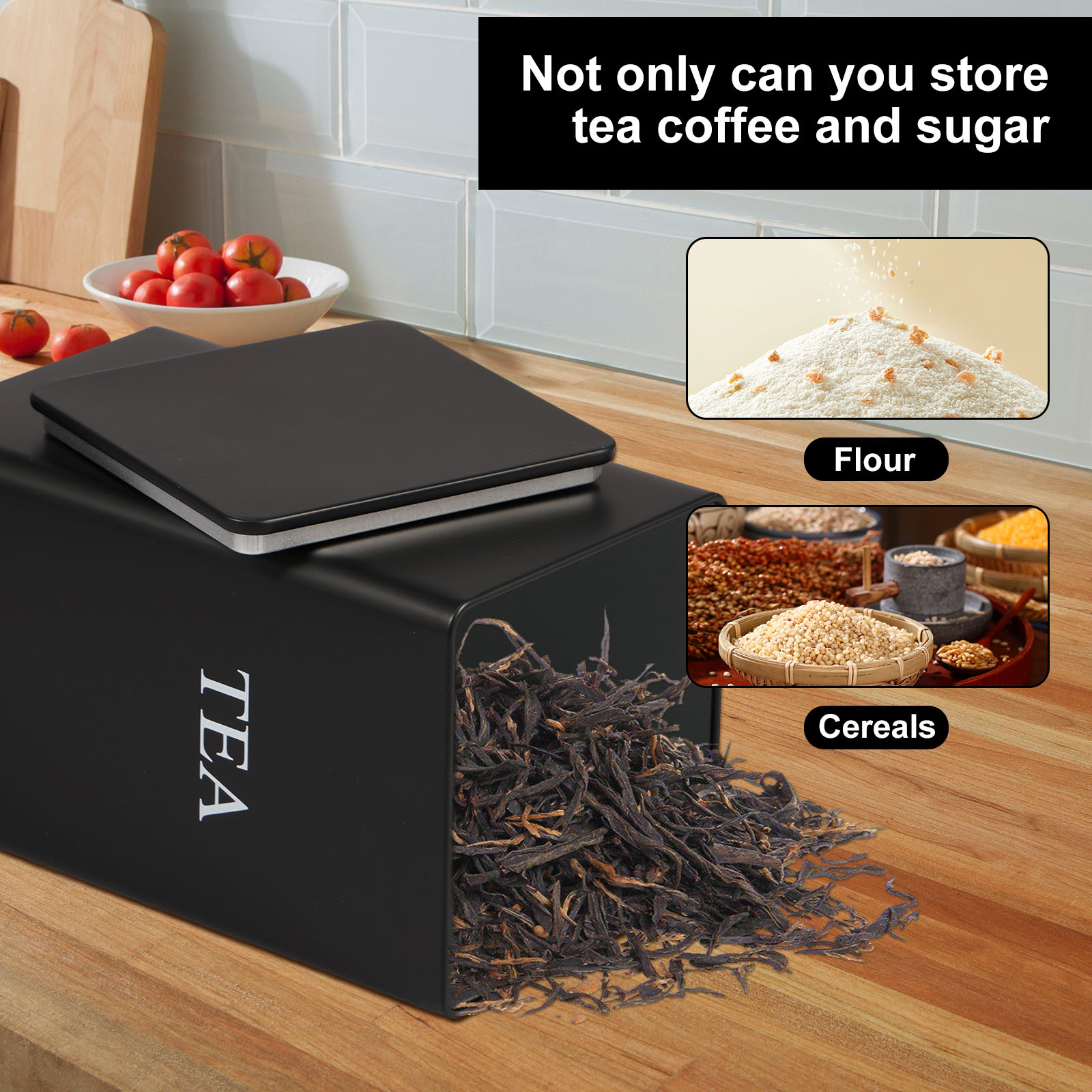3Pcs Coffee Bean Storage Canis - огляд і ціна Coffee Tea Sugar Container Set