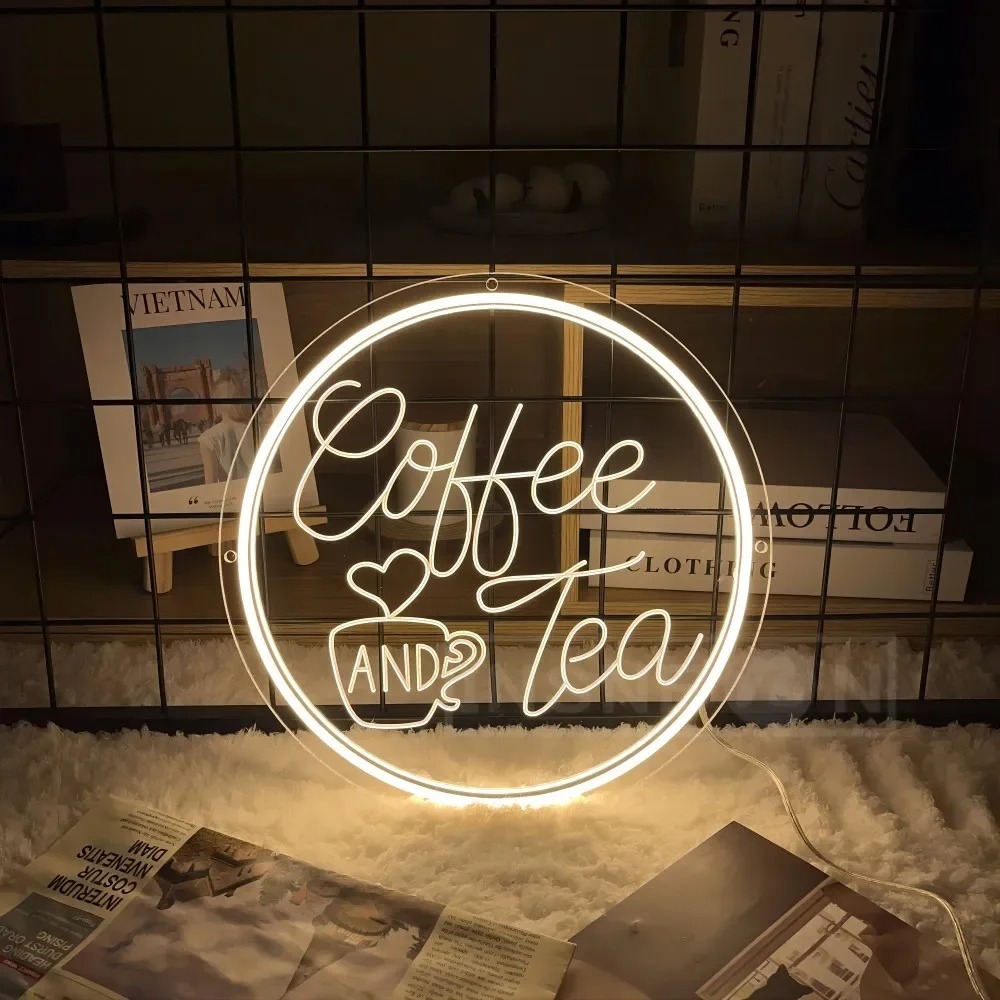LED Coffee Neon Sign USB Power - огляд і ціна Coffee Tea Neon Sign