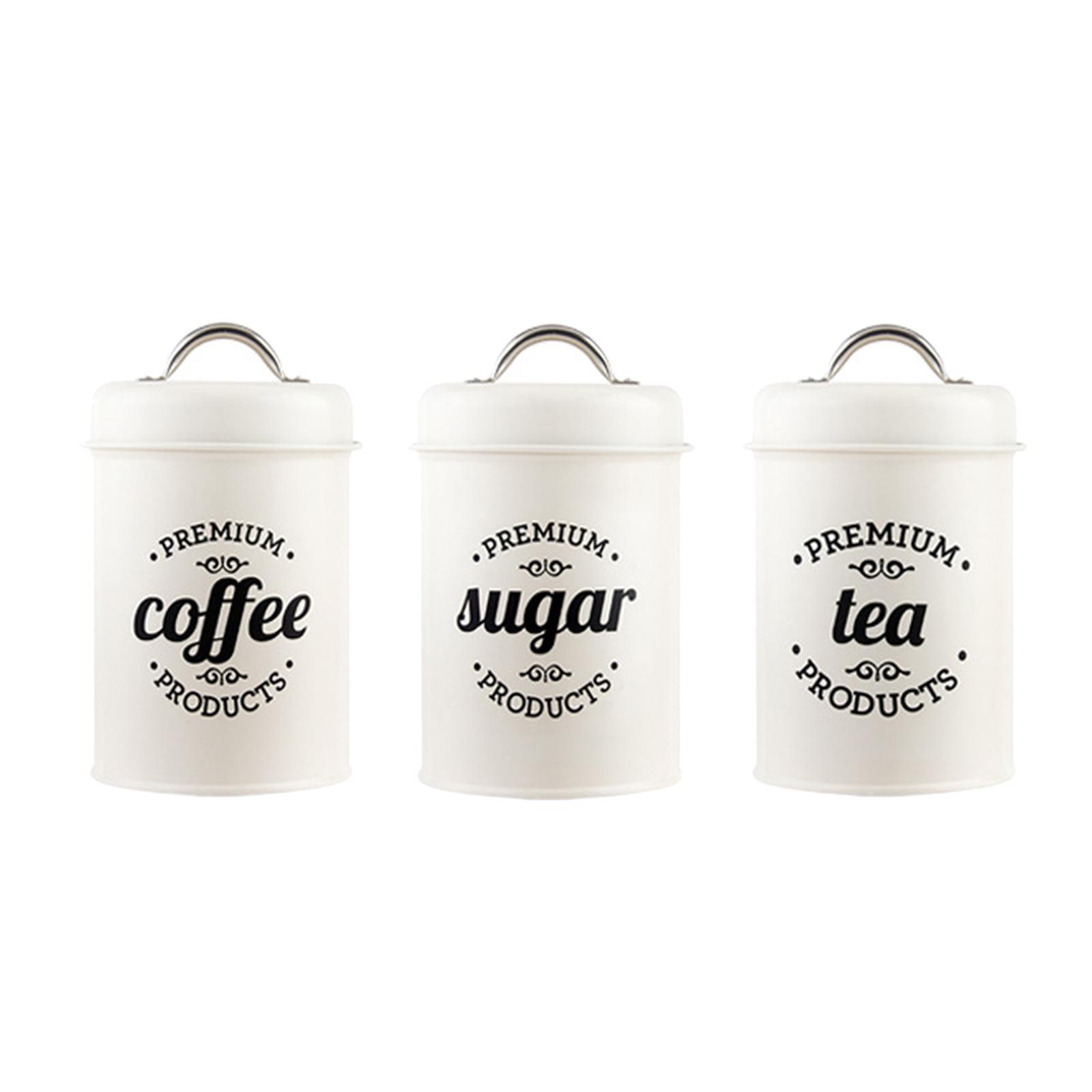 Metal Canisters for Kitchen St - огляд і ціна Coffee Tea Sugar Container Set