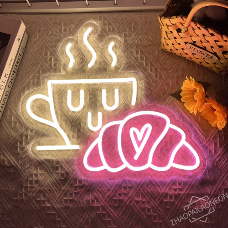 Coffee Bread Neon Sign Croissa - огляд і ціна Coffee Tea Neon Sign