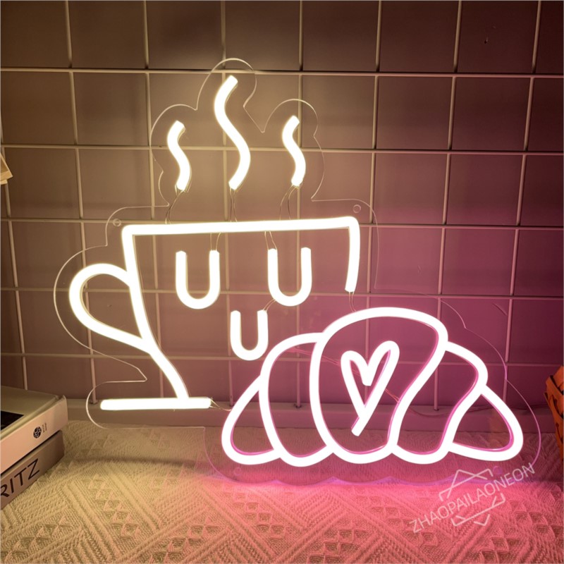 Coffee Bread Neon Sign Croissa - огляд і ціна Coffee Tea Neon Sign