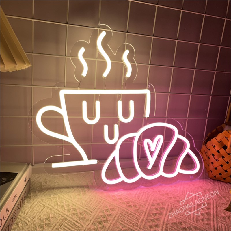 Coffee Bread Neon Sign Croissa - огляд і ціна Coffee Tea Neon Sign
