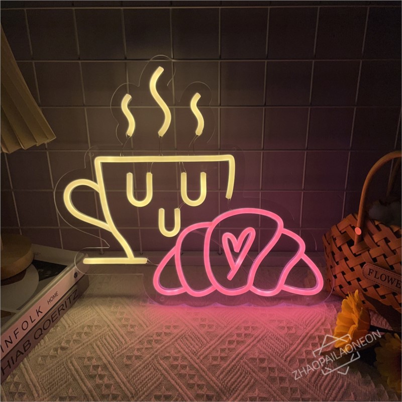 Coffee Bread Neon Sign Croissa - огляд і ціна Coffee Tea Neon Sign