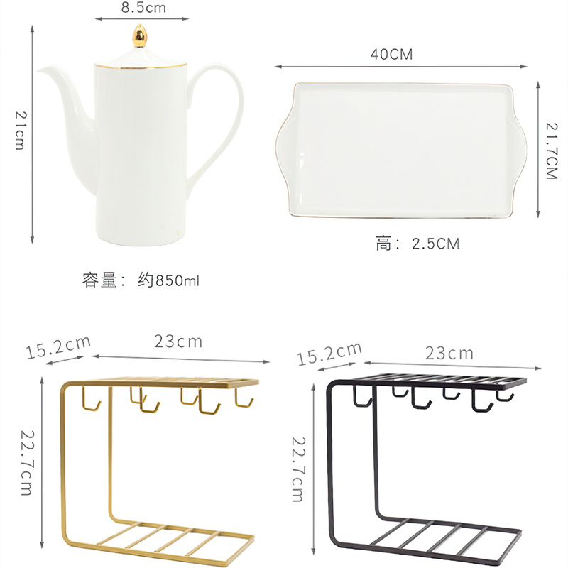 Ceramic Coffee Cup Tea Pot Tra - огляд і ціна Tea Coffee Pot Set