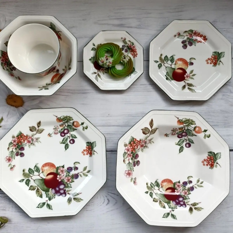 Hand painted green side , frui - огляд і ціна Coffee Tea Green