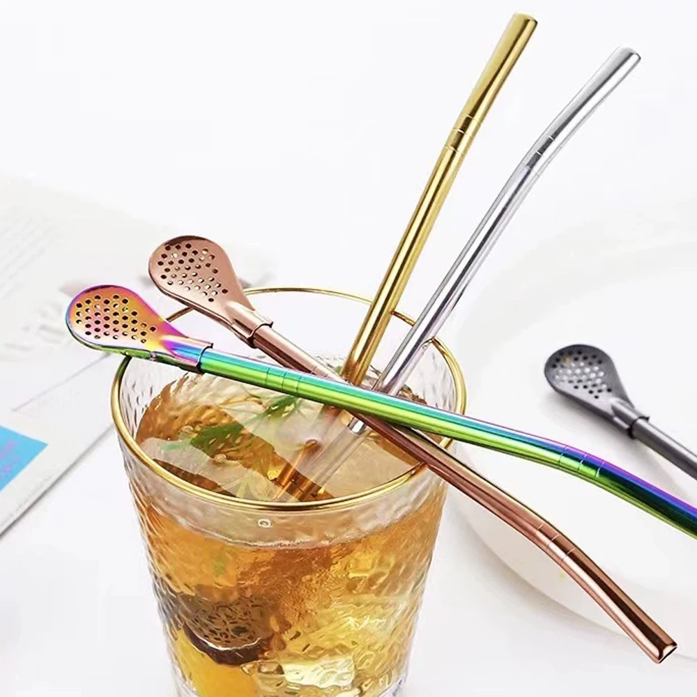 8pcs Filter Tea Straw Spoon Se - огляд і ціна Coffee Tea Spoon