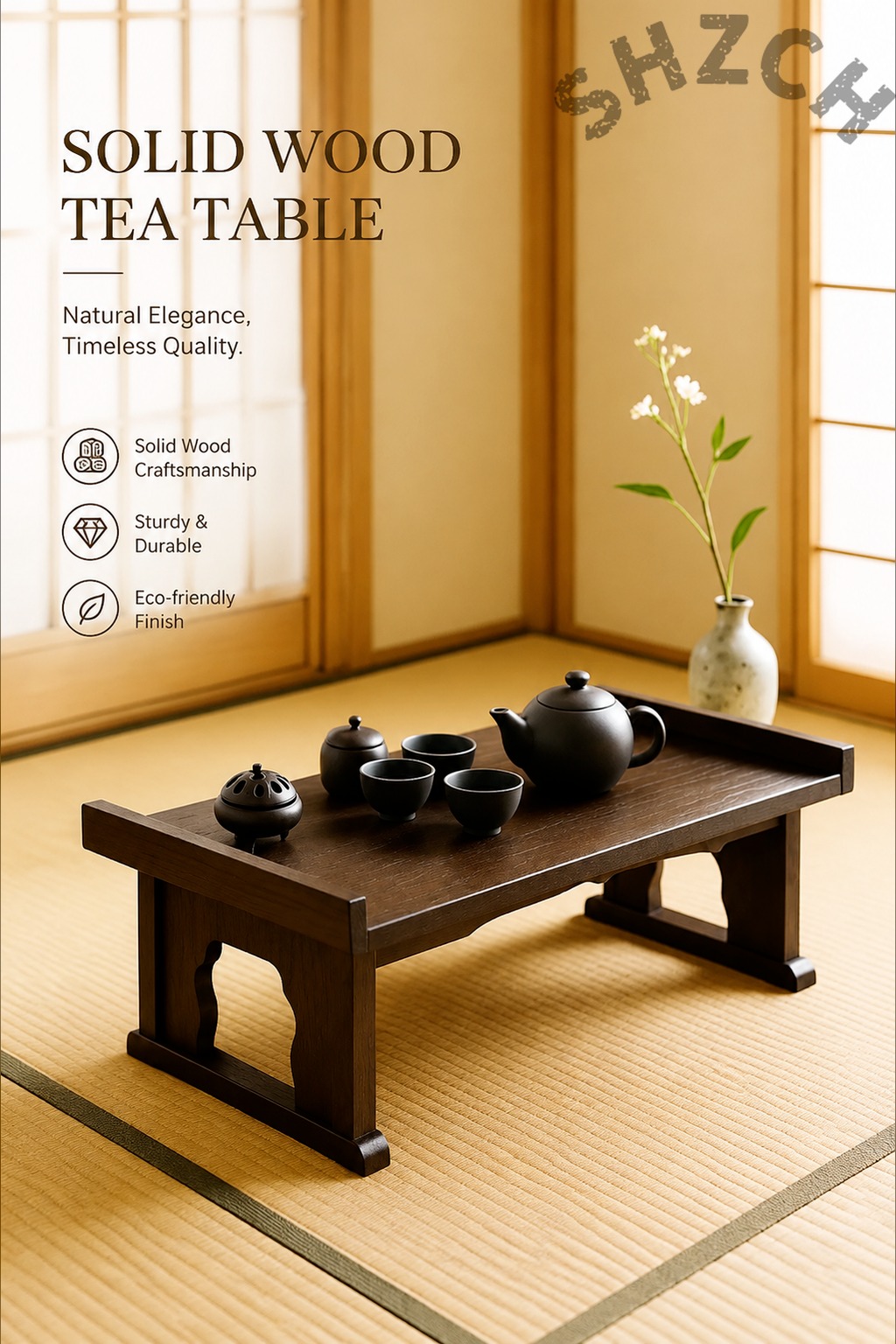 Foldable Low Wooden Tea Table  - огляд і ціна Coffee Tea Or