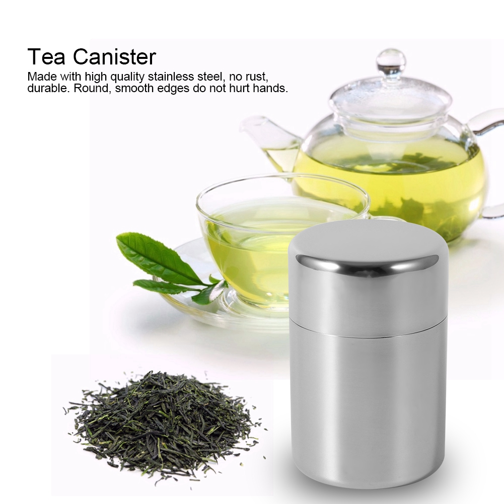 Stainless Steel Tea Leaf Tins  - огляд і ціна Coffee Tea Sugar Container Set