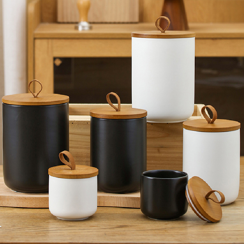 Nordic Ceramic Storage Jar Mat - огляд і ціна Coffee Tea Sugar Container Set