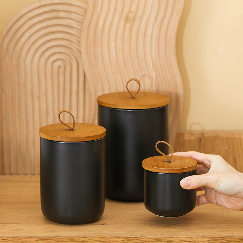 Nordic Ceramic Storage Jar Mat - огляд і ціна Coffee Tea Sugar Container Set