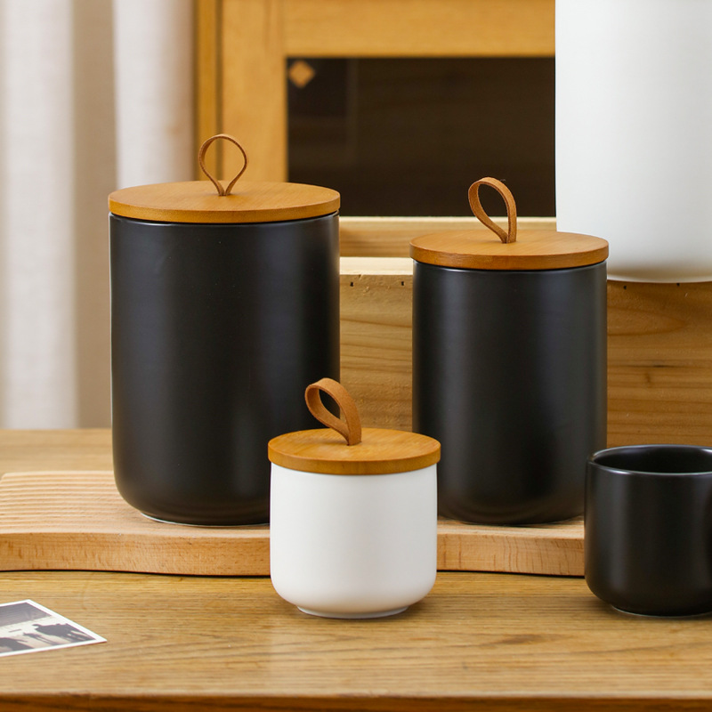 Nordic Ceramic Storage Jar Mat - огляд і ціна Coffee Tea Sugar Container Set