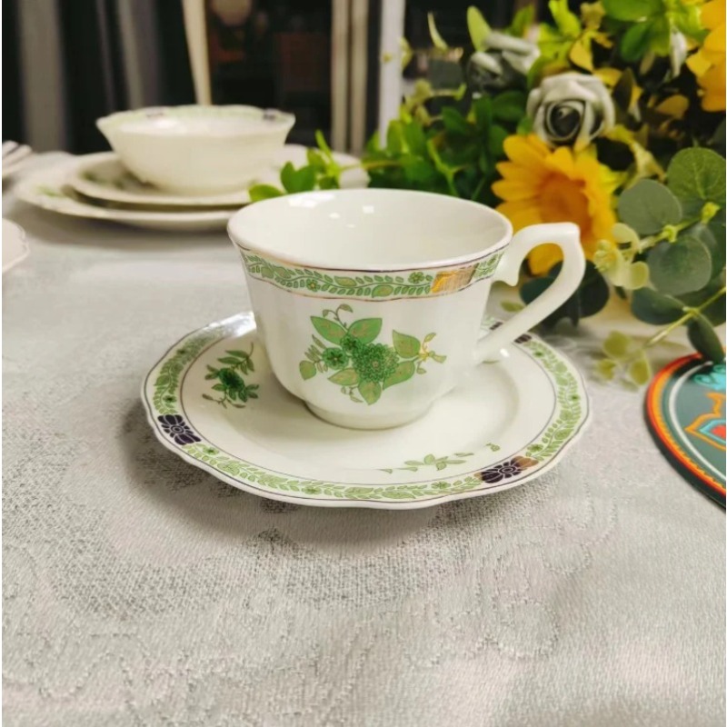 Vintage Green Floral Porcelain - огляд і ціна Coffee Tea Green