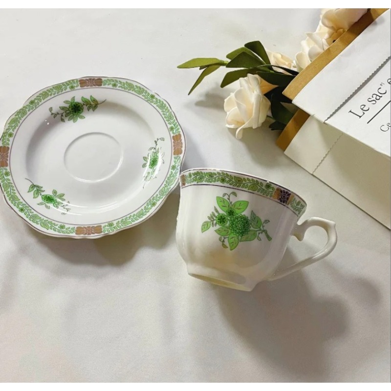 Vintage Green Floral Porcelain - огляд і ціна Coffee Tea Green