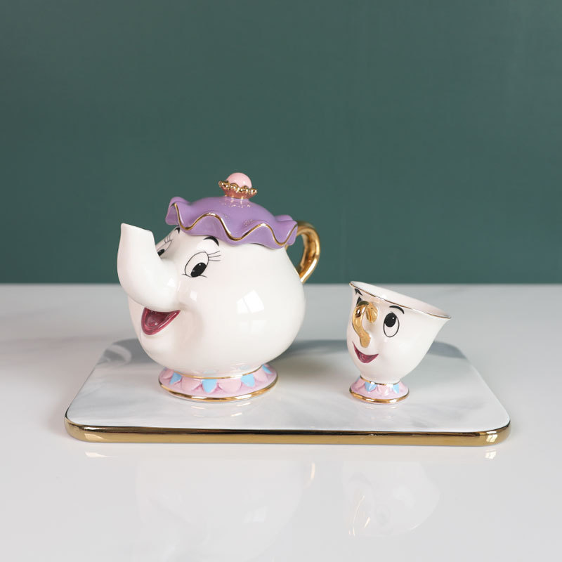 Hot Teapot Cartoon Beauty And  - огляд і ціна Tea Coffee Pot Set