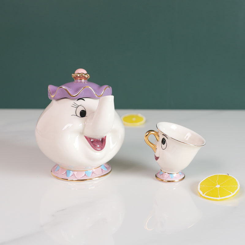 Hot Teapot Cartoon Beauty And  - огляд і ціна Tea Coffee Pot Set