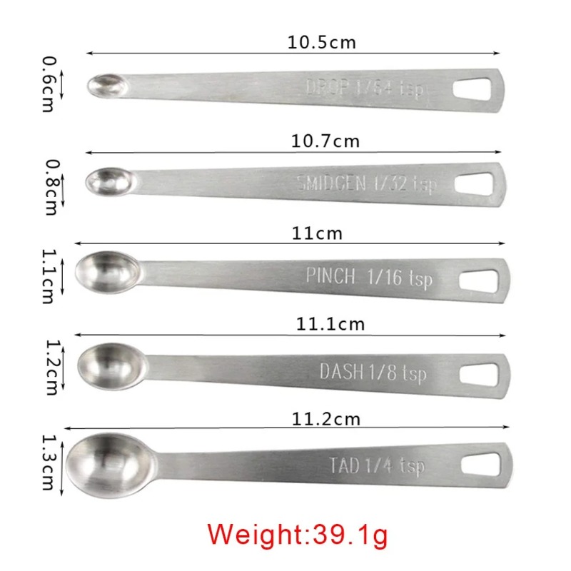 5pcs/Set Small Measuring Spoon - огляд і ціна Coffee Tea Spoon
