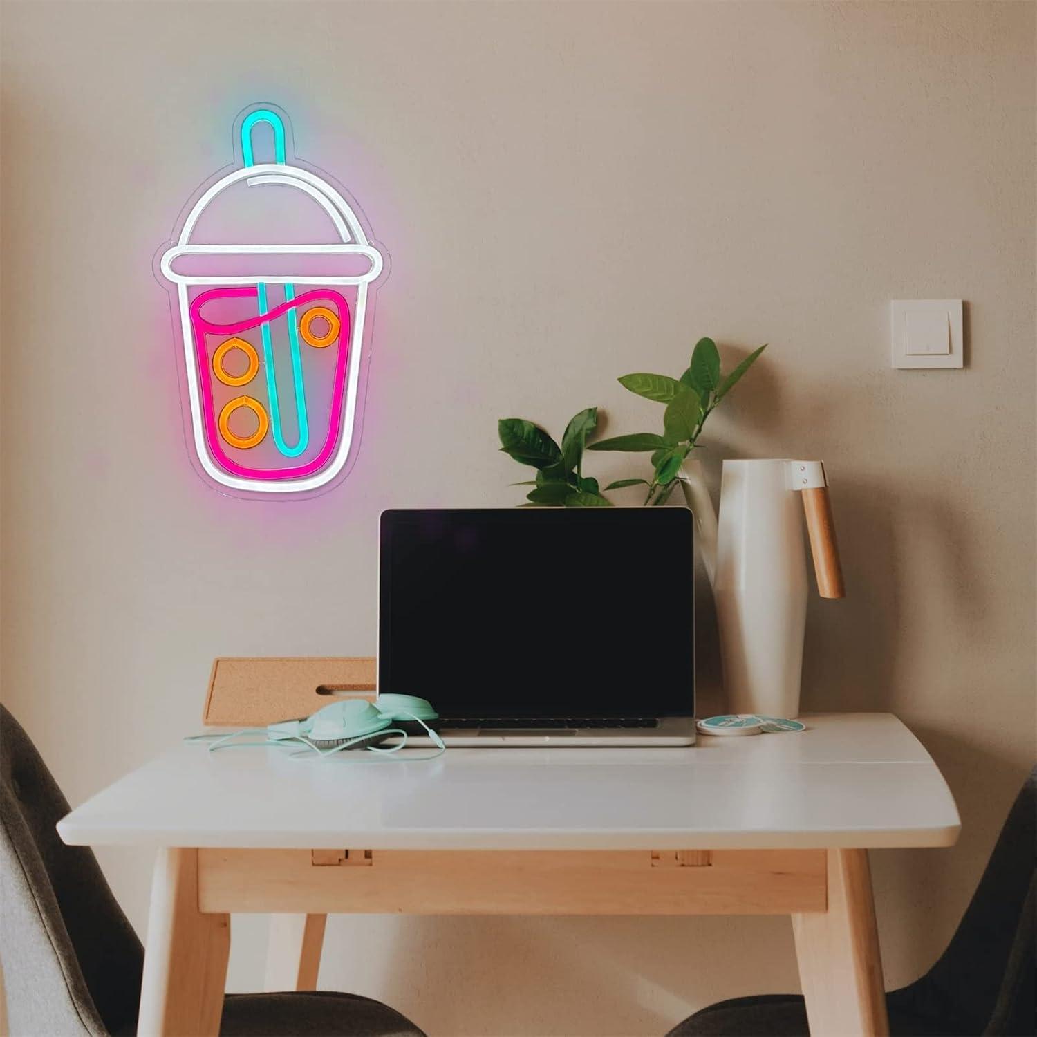 Bubble Tea Neon Sign Dimmable  - огляд і ціна Coffee Tea Neon Sign