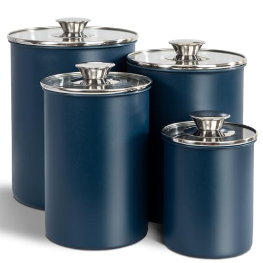 Stainless Steel Food Canister  - огляд і ціна Coffee Tea Sugar Container Set