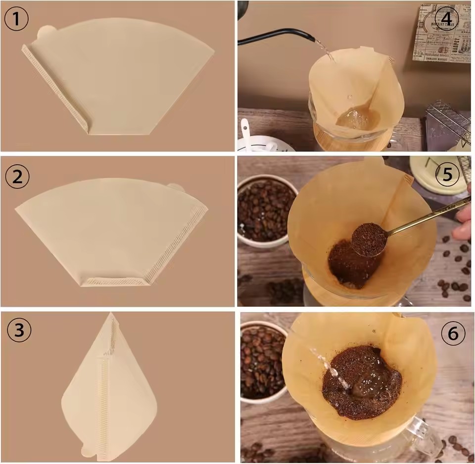 50pcs/set Log Pulp Paper Coffe - огляд і ціна Coffee Tea Infusion