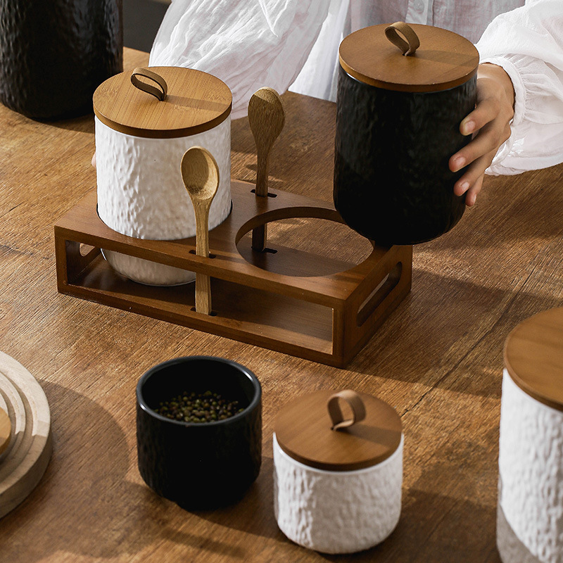 Rock Patterned Ceramic Storage - огляд і ціна Coffee Tea Sugar Container Set