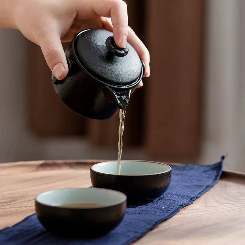 High grade Black Pottery 1 Pot - огляд і ціна Tea Coffee Pot Set