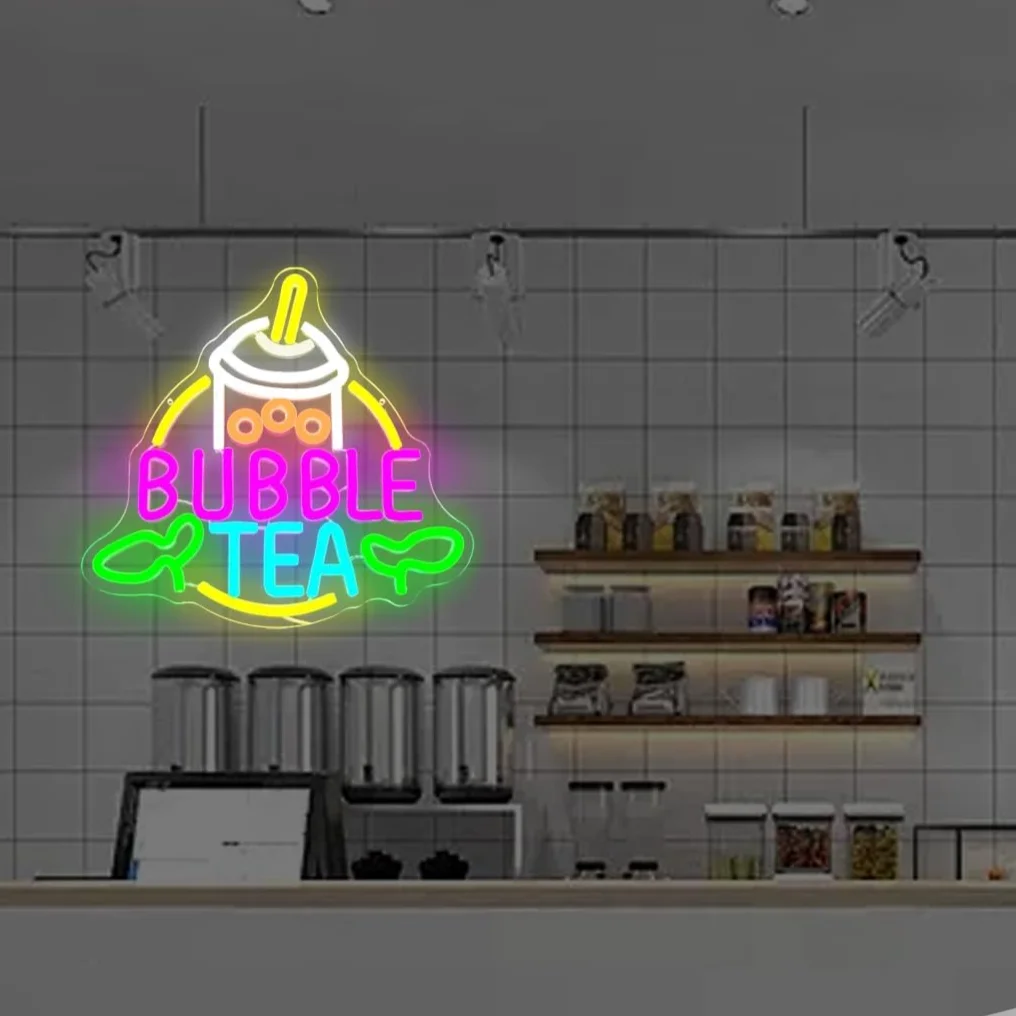 Bubble Tea Neon Sign USB Power - огляд і ціна Coffee Tea Neon Sign