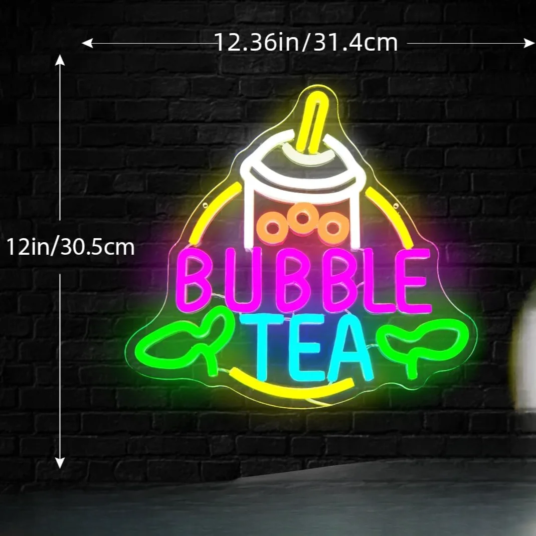 Bubble Tea Neon Sign USB Power - огляд і ціна Coffee Tea Neon Sign