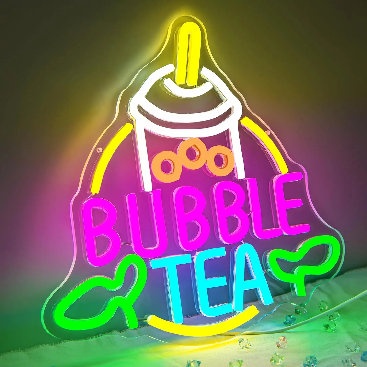 Bubble Tea Neon Sign USB Power - огляд і ціна Coffee Tea Neon Sign