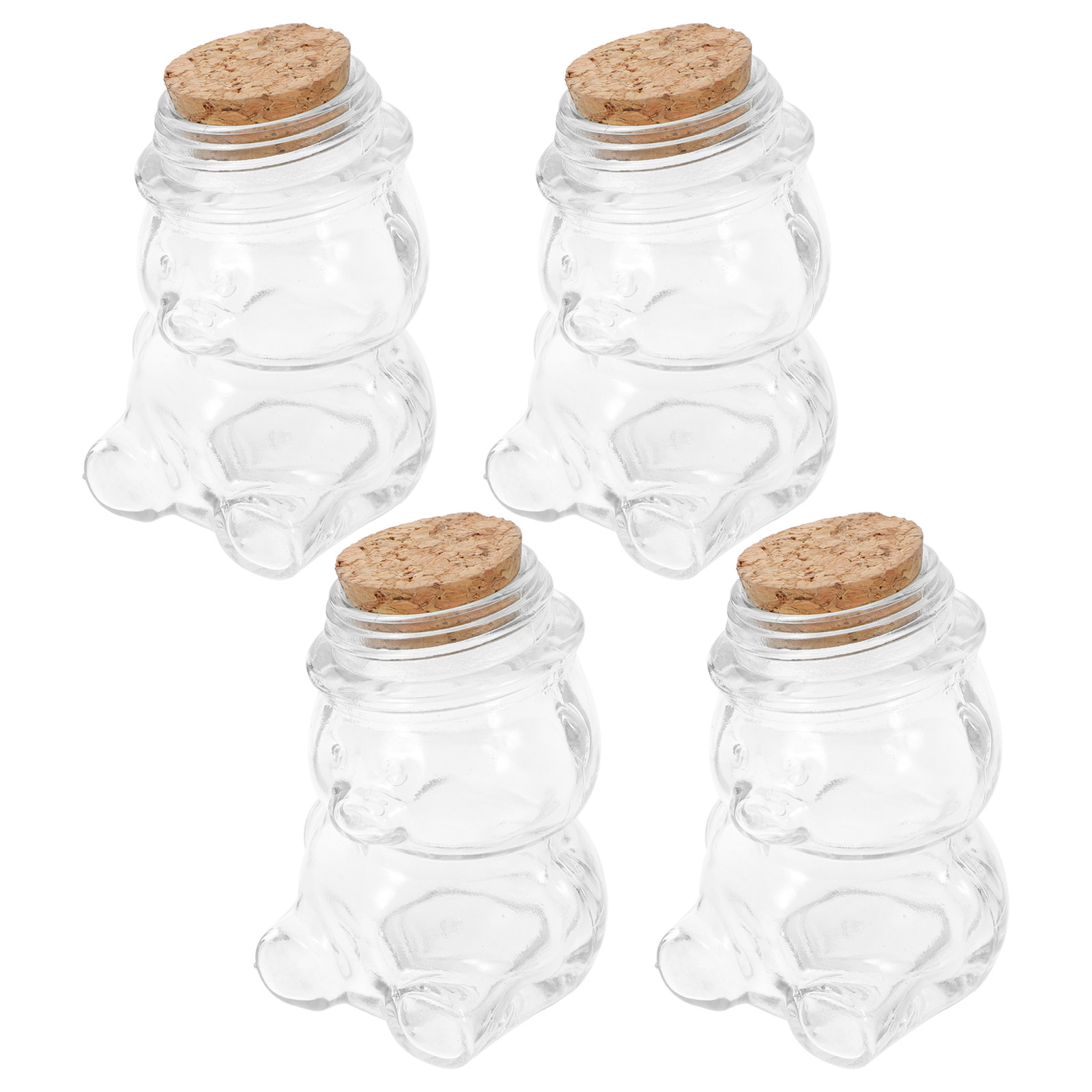 4Pcs Glass Candy Jar Set Trans - огляд і ціна Coffee And Tea Glass
