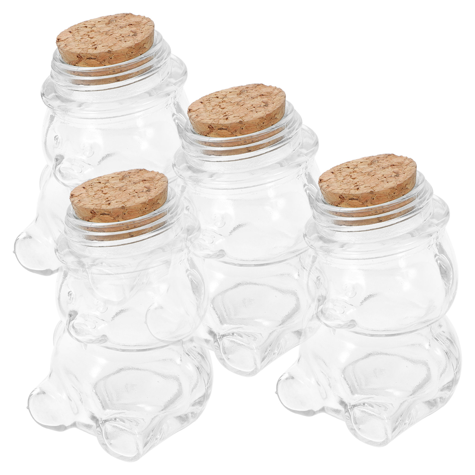 4Pcs Glass Candy Jar Set Trans - огляд і ціна Coffee And Tea Glass