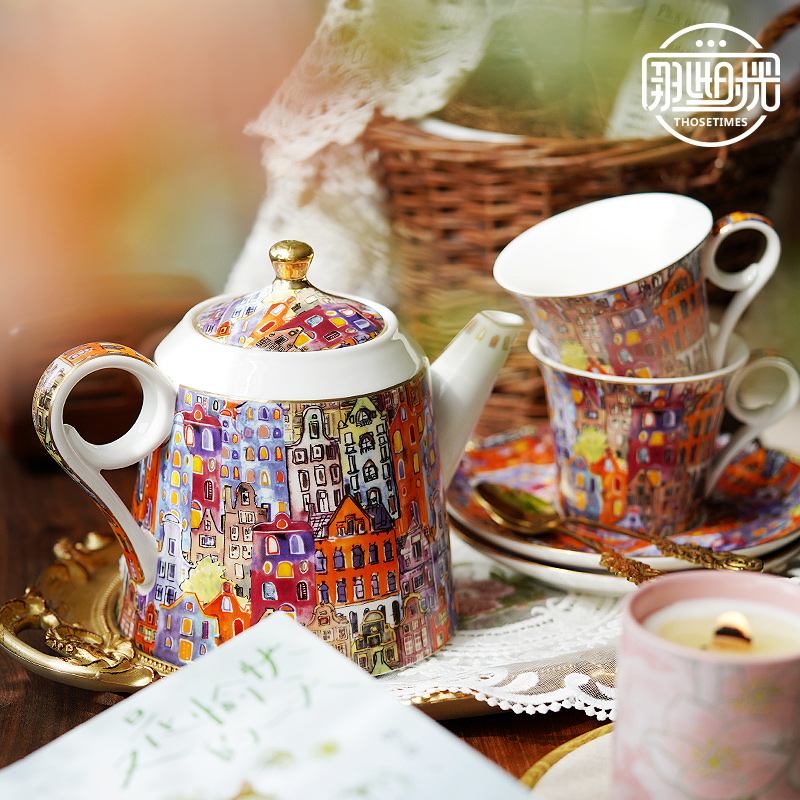 Exquisite high-end English aft - огляд і ціна Tea Coffee Pot Set