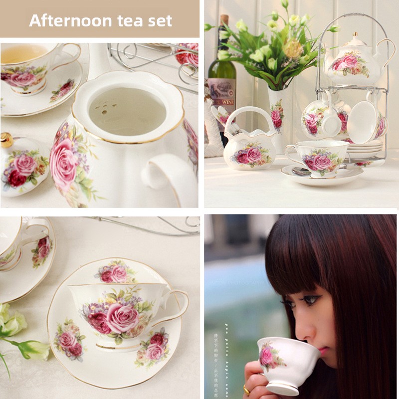 Ceramic coffee set European cu - огляд і ціна Tea Coffee Pot Set