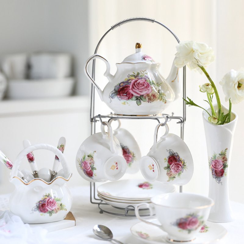 Ceramic coffee set European cu - огляд і ціна Tea Coffee Pot Set