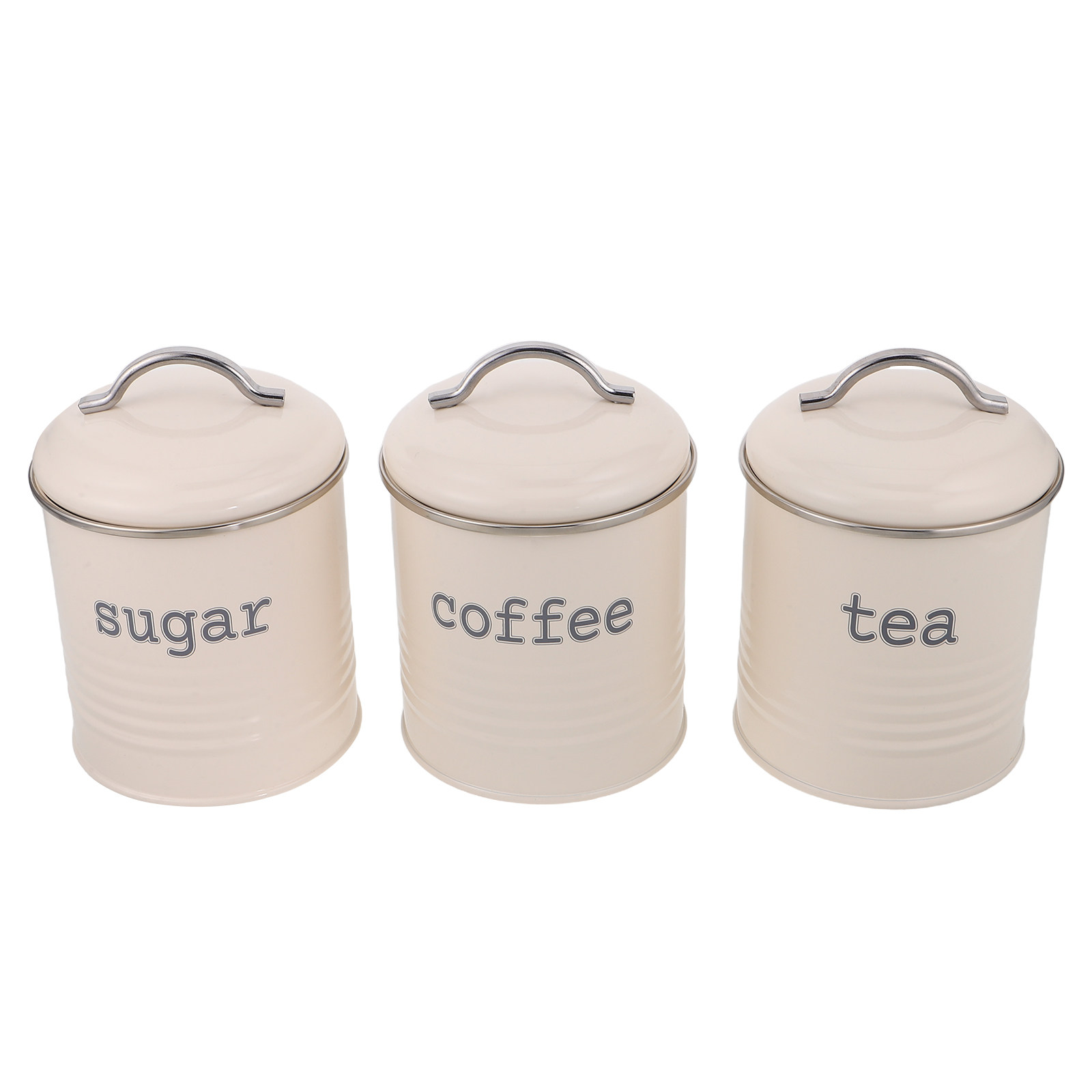 3Pcs Sealed Coffee Bean Contai - огляд і ціна Coffee Tea Sugar Container Set