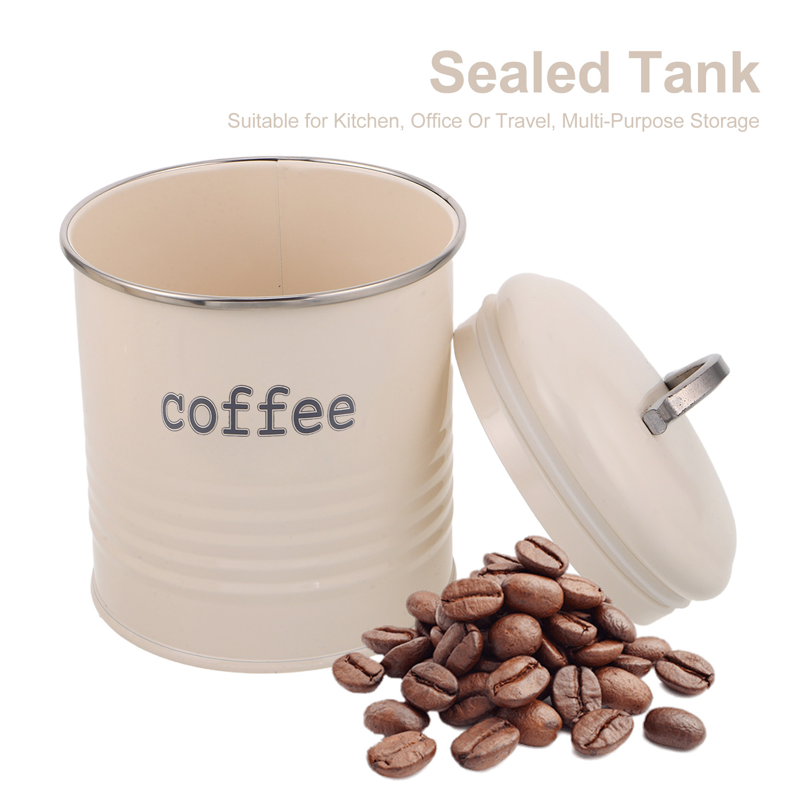 3Pcs Sealed Coffee Bean Contai - огляд і ціна Coffee Tea Sugar Container Set