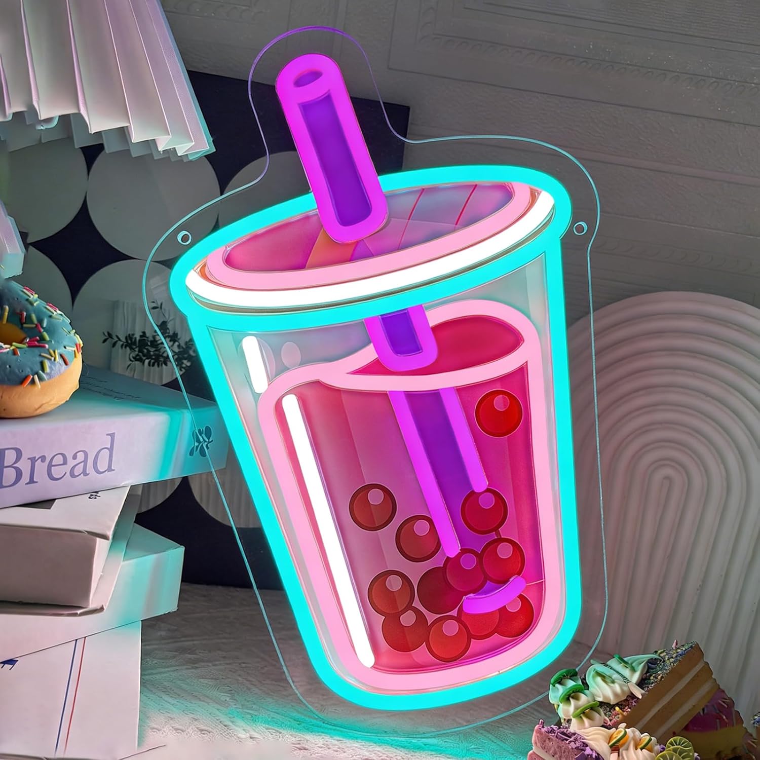 Bubble Tea Neon Sign USB Power - огляд і ціна Coffee Tea Neon Sign