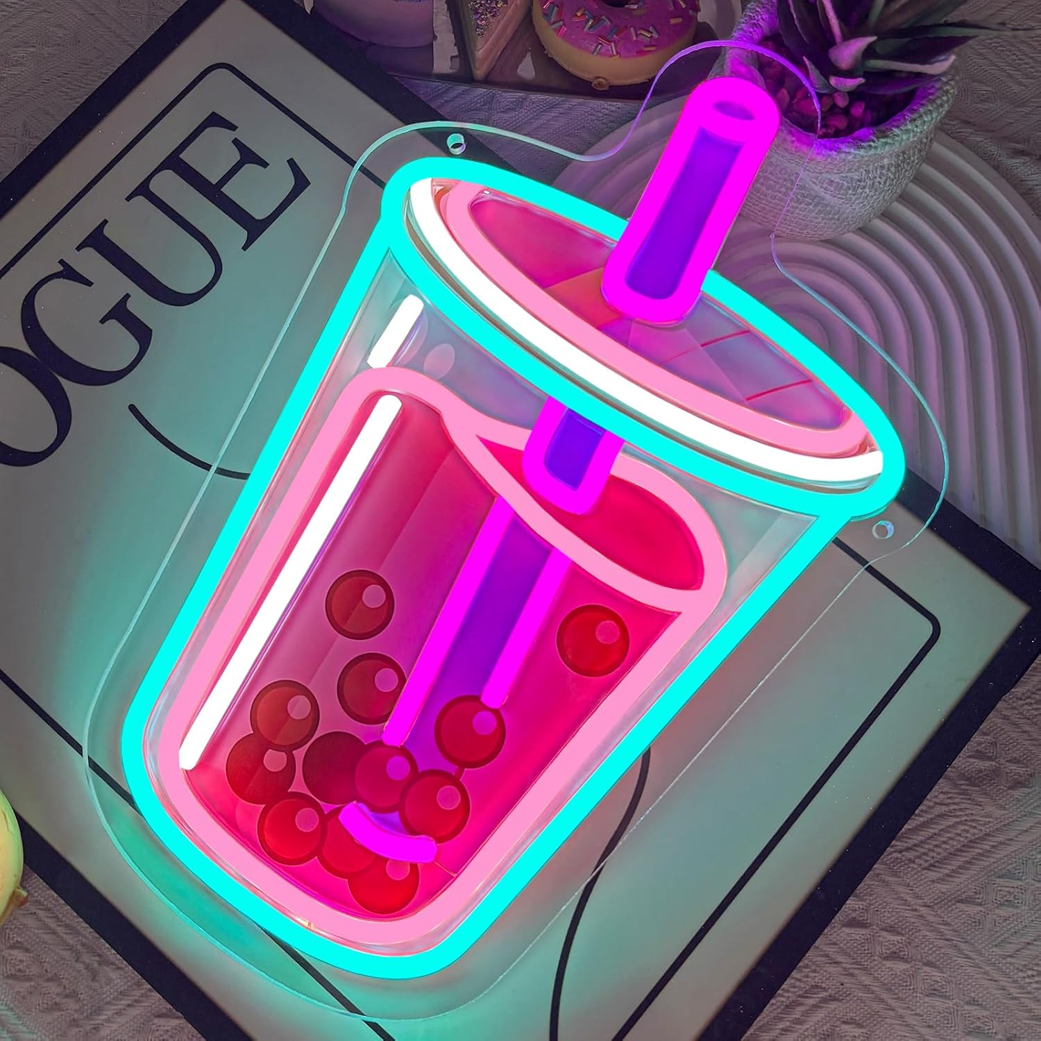 Bubble Tea Neon Sign USB Power - огляд і ціна Coffee Tea Neon Sign
